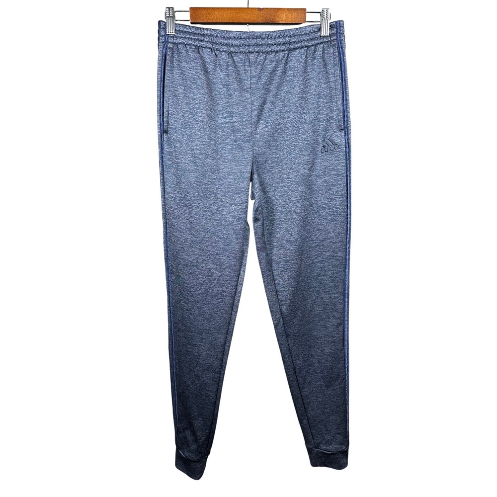 Adidas Boys Blue Space Dye Jogger Pants XL 18/20 Athletic Tapered Sweatpants
